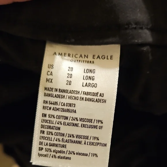 American Eagle Outfitters Women's Black Straight Leg Jeans - Picture 9 of 9